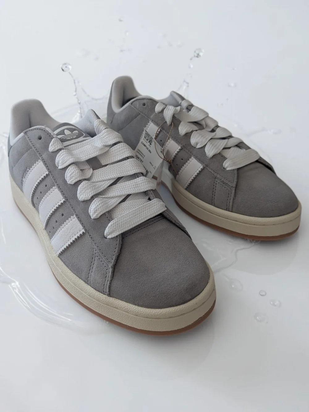 Adidas Campus 00s Men's Size 10 Gray White Suede Casual Lifestyle Sneakers